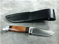 A.G. RUSSELL 8-5/8" Stacked Leather Hunting Knife with Sheath