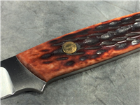 ARKANSAS MADE DOZIER 7-1/2" Jigged Bone Fixed-Blade Knife with Kydex Sheath