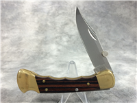 2001 BUCK 110 Wood Lockback  with Black Leather Buck Sheath