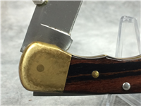 2001 BUCK 110 Wood Lockback  with Black Leather Buck Sheath
