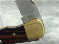 2001 BUCK 110 Wood Lockback  with Black Leather Buck Sheath