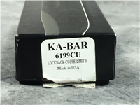 KA-BAR 6199CU Jigged Bone Dog's Head Coppersmith Lockback Folding Knife