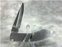 Rare 1980s PARKER CUTLERY BENCH MADE Stainless Steel  Abalone Inlays