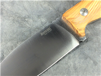 LIONSTEEL M3 9-1/4" Olive Wood Fixed-Blade Hunting Knife with Sheath