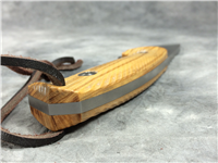 LIONSTEEL M3 9-1/4" Olive Wood Fixed-Blade Hunting Knife with Sheath