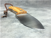 LIONSTEEL M3 9-1/4" Olive Wood Fixed-Blade Hunting Knife with Sheath