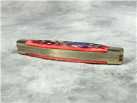 FORD #0052 Red Jigged Bone Stockman  with Ford Logo Shield