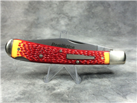 REMINGTON NEW TANG Limited Edition Red / Orange Jigged Lockback Bullet Knife