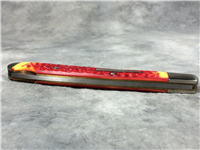 REMINGTON NEW TANG Limited Edition Red / Orange Jigged Lockback Bullet Knife