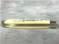 1980s Schrade+ USA SC503 Scrimshaw Delrin Catfish Folding Hunter