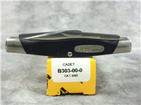 2004 BUCK 303 CADET 3-1/4" Black Sawcut Stockman