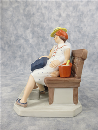 HOME FROM VACATION 5-1/4 inch 12 Norman Rockwell Porcelain Figurine/s (Danbury Mint, Series II)