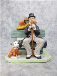 PARK BENCH 5-1/8 inch 12 Norman Rockwell Porcelain Figurine/s (Danbury Mint, Series II)