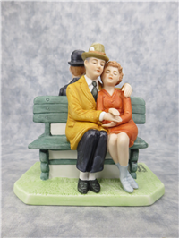 PARK BENCH 5-1/8 inch 12 Norman Rockwell Porcelain Figurine/s (Danbury Mint, Series II)