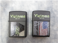 VIETNAM WALL Limited Edition Matte Black Lighter Collection & Collectible Tin (Zippo,1996)