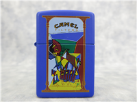 CAMEL AZTEC Royal Blue Matte Lighter (Zippo, CZ431, Artist Pack Series, 2001)