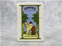 CAMEL WITH PANTS & HAT White Matte Lighter (Zippo, CZ428, Artist Pack Series, 2001)