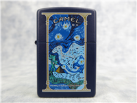 1 of 100 STARRY NIGHT CAMEL Navy Blue Matte Lighter (Zippo, CZ429, Artist Pack Series, 2001)