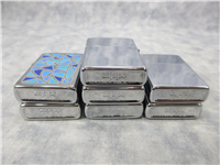 GEOMETRIC COLLECTION with 7 Abstract Art Lighters (Zippo, 1992)