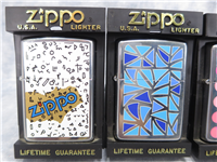 GEOMETRIC COLLECTION with 7 Abstract Art Lighters (Zippo, 1992)