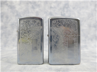 352 VENETIAN Slim & Regular Polished Chrome Lighter Set (Zippo, 1974-1975)