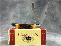CAMILLUS USA 26 2-Blade Folding 5-1/4" Hunter Knife with Leather Sheath