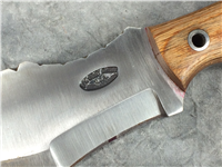 CFK CUTLERY TRACKER 9-5/8" D2 Wood Knife with Leather Sheath