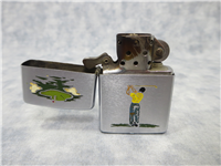 GOLF ETCHED DESIGN Brushed Chrome Lighter (Zippo, 1966)