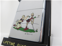 POPEYE & OLIVE OYL Polished Chrome Lighter (Zippo, 1994)