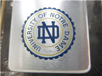 UNIVERSITY OF NOTRE DAME Brushed Chrome Lighter (Zippo, 1967)