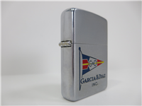 GARCIA & DIAZ Ocean Freight Transportation Brushed Chrome Advertising Lighter (Zippo, 1948-1953)