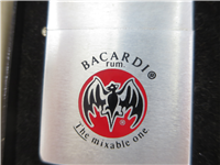 BACARDI RUM Brushed Chrome Advertising Lighter (Zippo, 1980)