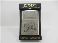 Vintage Aircraft P-47 THUNDERBOLT Street Chrome Lighter (Zippo, 1993)