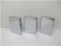 President EISENHOWER WASHINGTON & REAGAN Polished Chrome Laser Engraved Lighter Lot of 3 (Zippo, 1989, 1995)