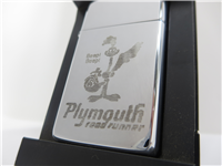 PLYMOUTH ROAD RUNNER Slim Laser Engraved Polished Chrome Lighter (Zippo, 2000)