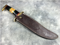 Custom Handmade 15-1/2" Fixed Blade Knife with Oklahoma Seal Leather Sheath