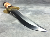 ASH 440C Steel 12-1/4" Fixed Blade Knife with Oklahoma Seal Leather Sheath