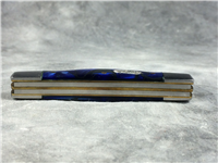 CHIMNEY ROCK CUTLERY Blue Swirl Celluloid 4-Blade Congress Knife