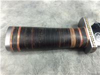 BLACK HORSE 14-3/4" Stacked Leather Bowie Knife with Sheath