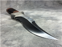 BLACK HORSE 14-3/4" Stacked Leather Bowie Knife with Sheath