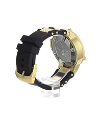 INVICTA Men's 0738 SUBAQUA Swiss Quartz 50mm Gold Dial with Black Poly Band GMT Watch