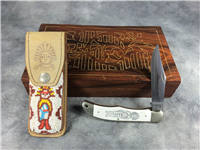 Schrade+ USA Scrimshawed Limited Edition Kachina Dancer Folding Hunter