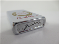 Rare CAUBLE RANCH/CUTTER BILL (Cowboy Mafia) Polished Chrome Slim Advertising Lighter (Zippo, 1967)