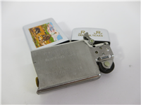 Rare CAUBLE RANCH/CUTTER BILL (Cowboy Mafia) Polished Chrome Slim Advertising Lighter (Zippo, 1967)