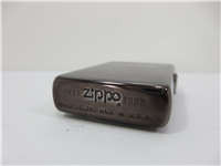 60TH ANNIVERSARY Brushed Midnight Chrome Lighter with Pewter Emblem in Collectors Tin (Zippo, 1992)