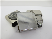 60TH ANNIVERSARY White Nickel Lighter with Pewter Emblem in Collectors Tin (Zippo, 1992)