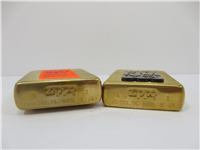Brickyard 400 Indianapolis 500 Brushed Brass Lighter Set in Collectors Tin  Zippo 1994)