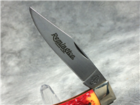 REMINGTON NEW TANG Red Orange Jigged 4-1/2" Lockback Bullet Knife