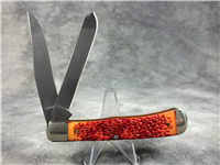 REMINGTON NEW TANG Jigged Red Orange Trapper Bullet Knife