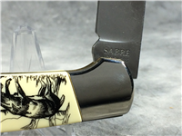 SABRE Scrimshaw Deer Folding Lockback